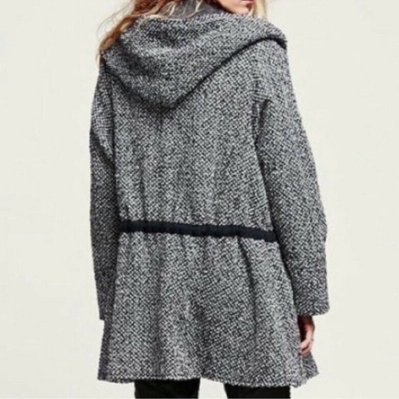 Free People tweed Satellite Image wool blend Swing Coat - Picture 8 of 12